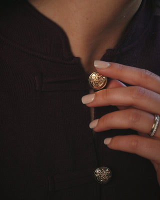 Marisol Cotton Knit Cardigan 'Burgundy'