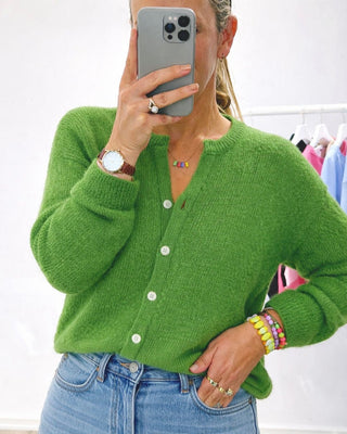 Knit Jordan Cardigan ‘Moss' - Kid Mohair (Code: JORDAN99 - 2 Colours for €99)