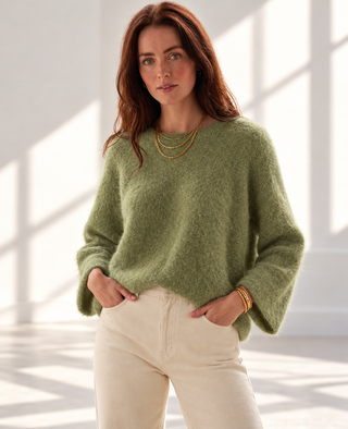 Angora Knit Jumper 'Green'