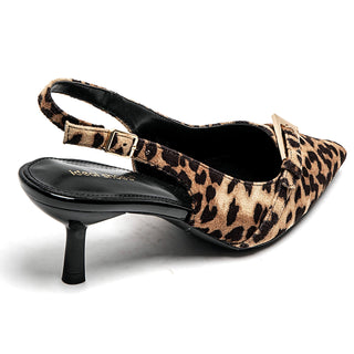 Leopard Print Kitten Heel