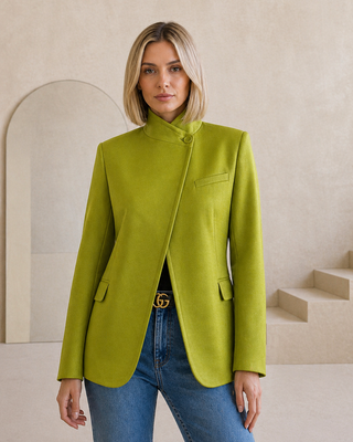 Lora High Button Blazer 'Chartreuse'