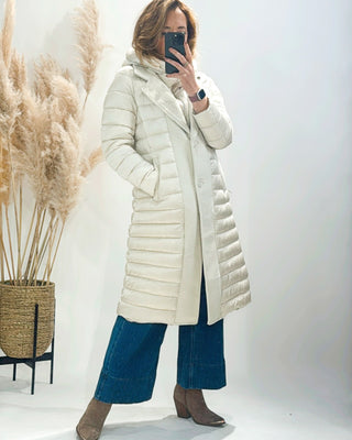 Dakota Long Puffa Coat 'Cream'