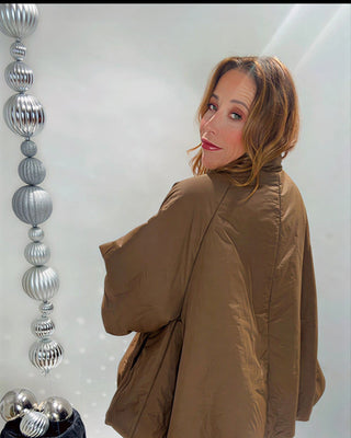 Jolie Light Puffa Jacket 'Khaki Brown'