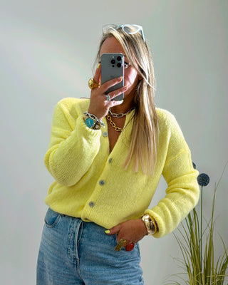 Knit Jordan Cardigan ‘Lemon’