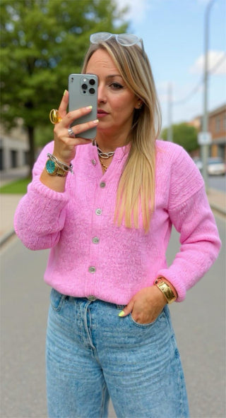 Knit Jordan Cardigan ‘Soft Pink’ Pre Order