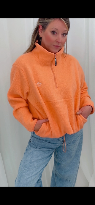 Isla Fleece Quarter Zip ‘Orange’