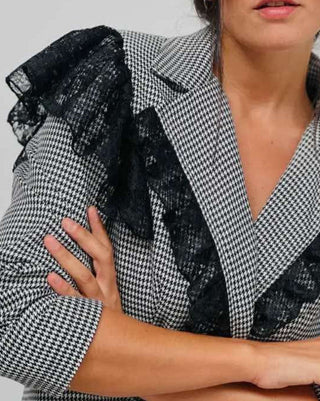 Jane ‘Houndstooth Tulle’ Blazer  ‘Monochrome’