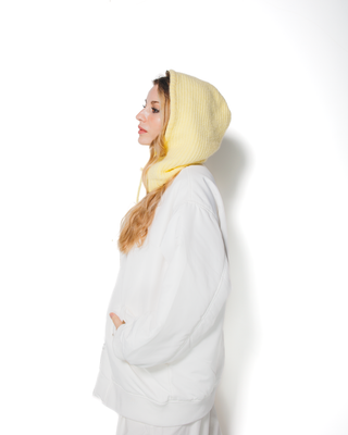 Knit hood accessory ‘Lemon’