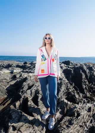 Ophelia Blazer 'Neon/ White '