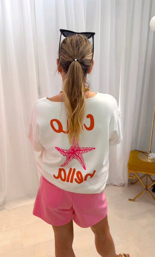 Ciao Bella Short Sleeve Top ‘White’