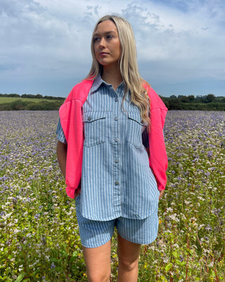 Bruna Striped Denim Set 'Denim'