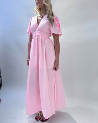 Vanessa Striped Dress 'Pink & White'