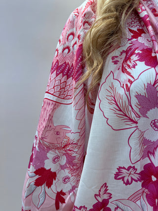 Rosita blouse 'pink and white'