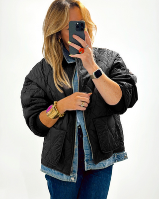 Mila Padded Jacket 'Black & Denim'