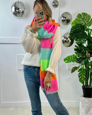 Neon Lara Stripe Scarf ‘Multicoloured’