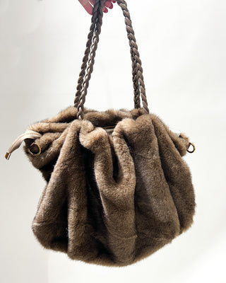 Millie Fur Handbag 'Capuccino'