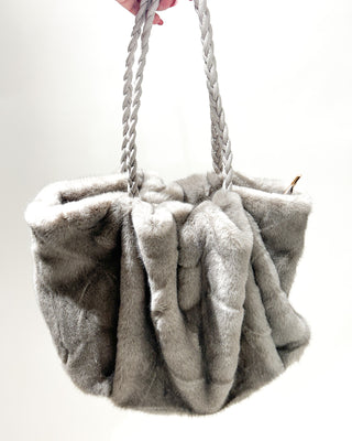 Millie Fur Handbag 'Light Grey'