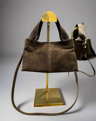 Suede Tessa Handbag ‘Brown’