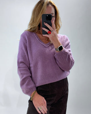 Betsy Alpaca Knit ‘Mauve'