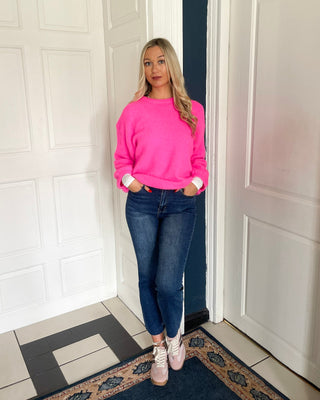 Louise Knit Jumper 'Hot Pink' pre order