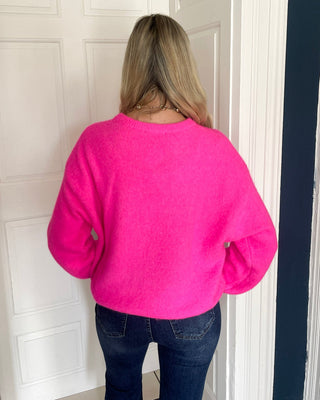 Louise Knit Jumper 'Hot Pink' pre order