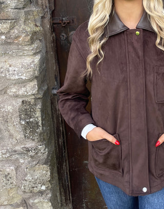 Farraday Suedette Jacket 'Brown'