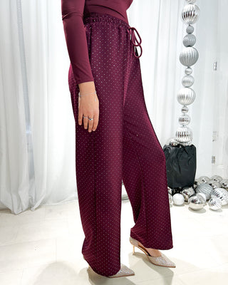 Reese Sparkly Palazzos 'Burgundy'