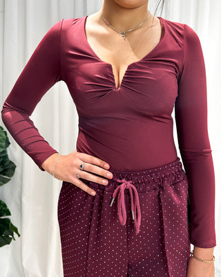 Penny Bodysuit 'Burgundy'