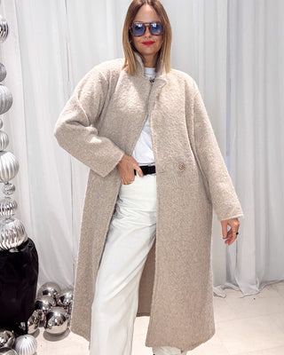 Elaine Boiled Wool Coat 'Cream'