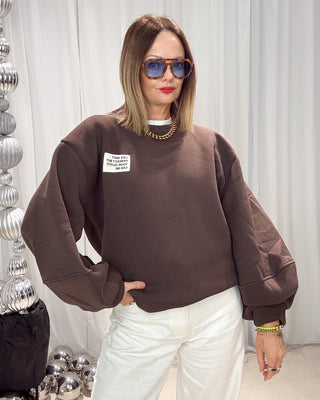 Eve Long Sleeves Sweatshirt 'Brown'