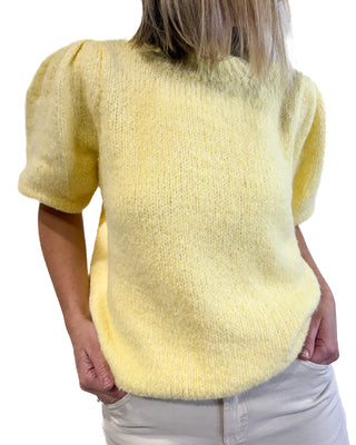 Carla Puff Shoulder Knit Jumper ‘Lemon’