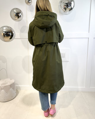 Soho Hooded Raincoat 'Deep Khaki'