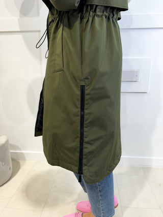 Soho Hooded Raincoat 'Deep Khaki'