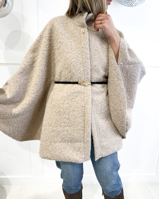 Lauren Belted Cape Coat ‘Oatmeal’