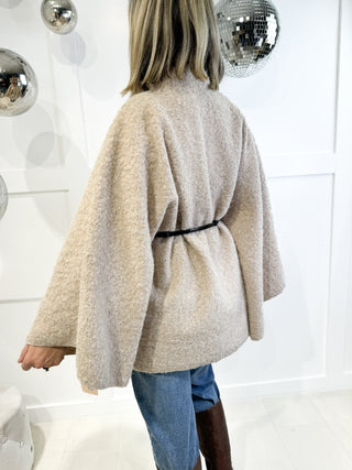 Lauren Belted Cape Coat ‘Oatmeal’