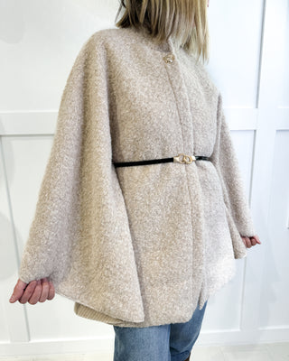 Lauren Belted Cape Coat ‘Oatmeal’