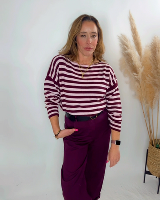 Brandy Cashmere 'Burgundy and Pink'