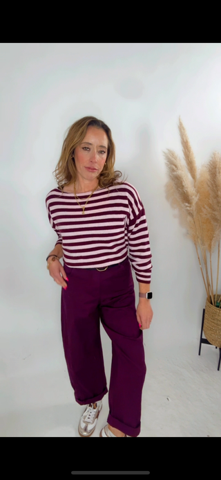 Brandy Cashmere 'Burgundy and Pink'