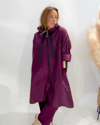 Hope Hooded Raincoat 'Merlot'