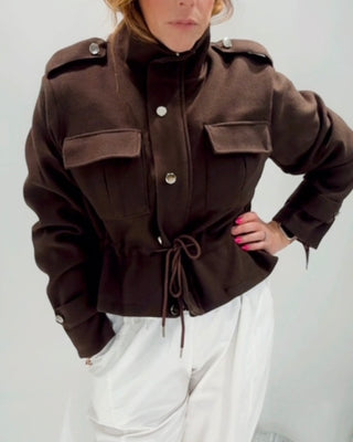 Dana Peplum Jacket 'Brown'