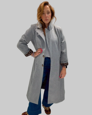 Laura Premium Coat 'Blue / Grey'
