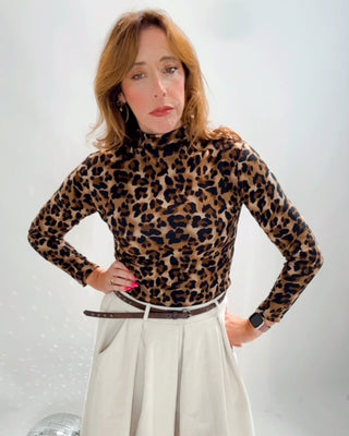 Cali Cotton Thermal Top 'Leopard Print'