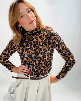 Cali Cotton Thermal Top 'Leopard Print'