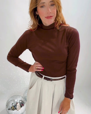 Cali Cotton Thermal Top 'Brown'