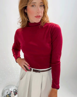 Cali Cotton Thermal Top 'Burgundy'