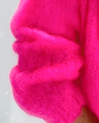 Eden Kid Mohair Knit Cardigan 'Pink'