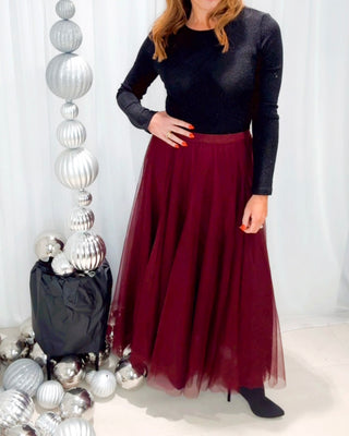 Sadie Tulle Skirt 'Merlot'