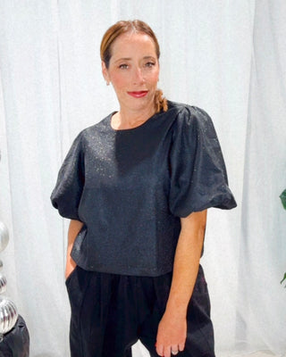 Vanessa Puff Sleeves Top 'Black'