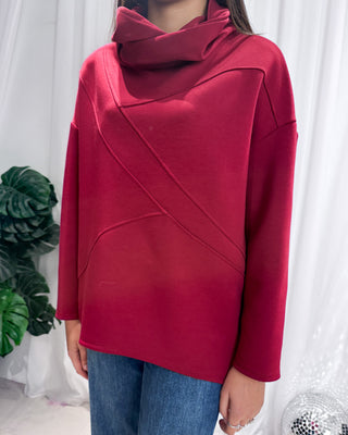Thea Hooded Sweatshirt 'Burgundy'