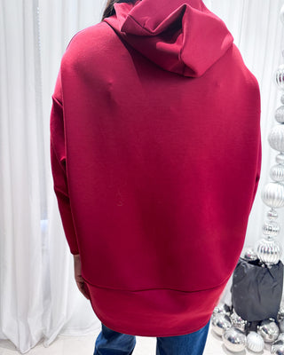 Thea Hooded Sweatshirt 'Burgundy'